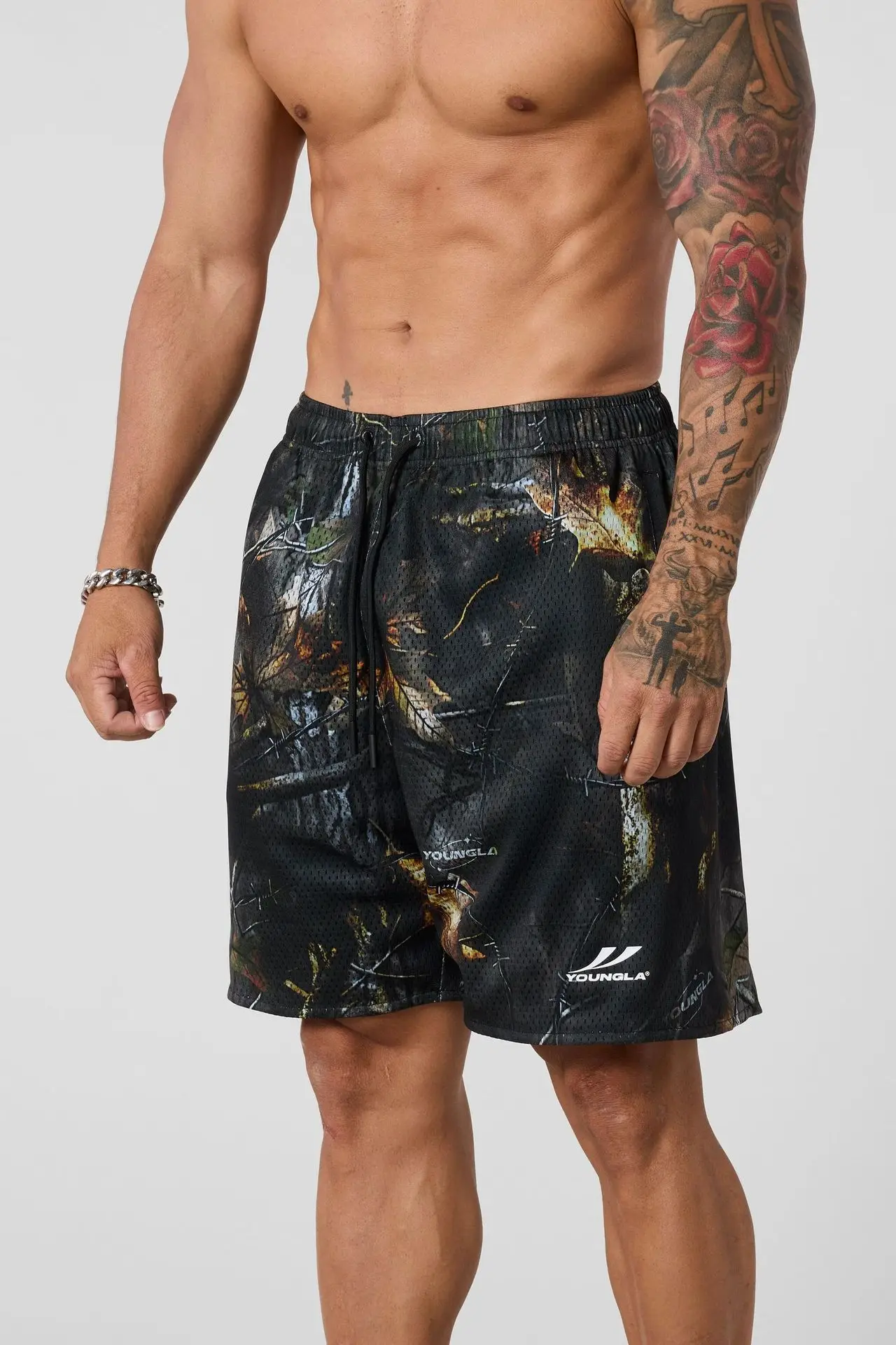 YOUNGLA Men's Quick Dry Breathable Shorts American Style Jogging - Main Image