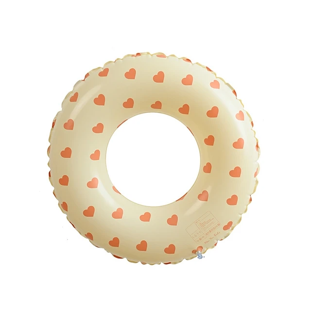 Thickened Kids Retro Stripe Swimming Ring With Arm Floats Olive Design Inflatable Pool Float Babies Children Beach Party Water 4