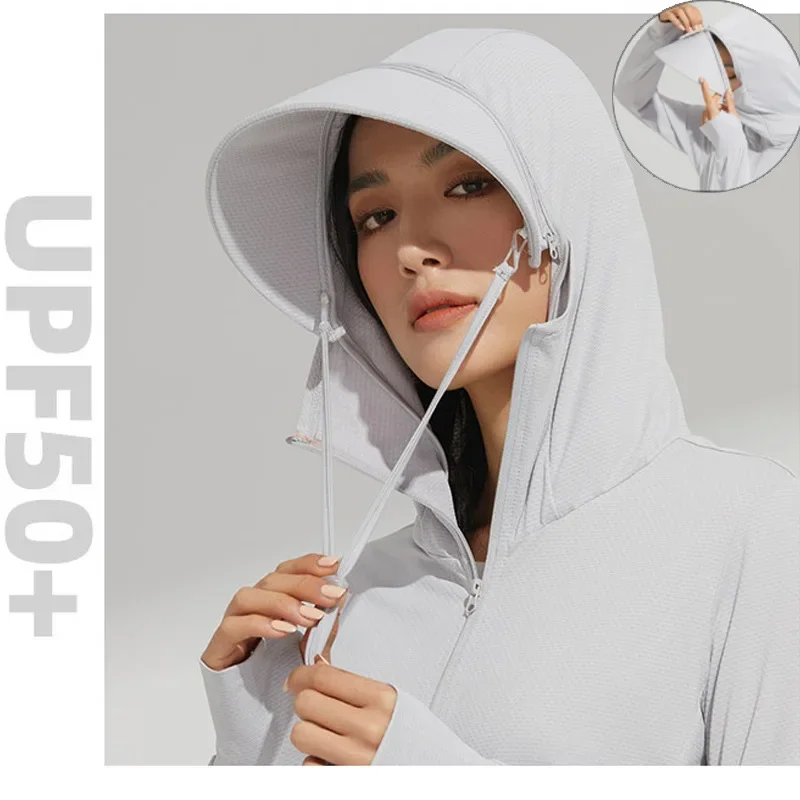 UPF50+ Ice Silk children clothing set ice silk sunscreen jacket Fishing Gear Removable Cap Sun Protection Suit for Men And Women Anti-Uv Outdoor Clothing Children's Sunscreen