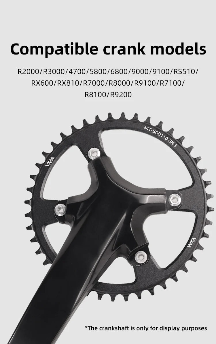 Schmales breites Kettenblatt Rennrad 110 BCD Kettenrad 4 Schrauben 110BCD 4 Krallen Kettenblatt Sterne Fahrradkrone kompatibel R7000 R8000 – Detail 2