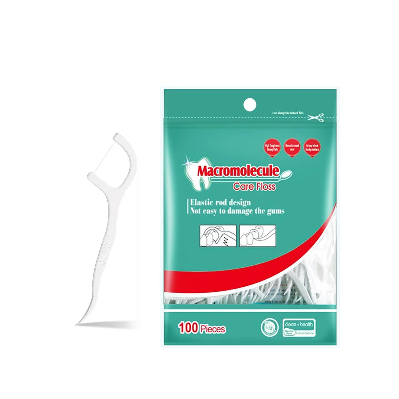 100pcs Ultra Thin Dental Flosser Picks Teeth Stick Tooth Clean Oral Gum Hygiene Care Disposable