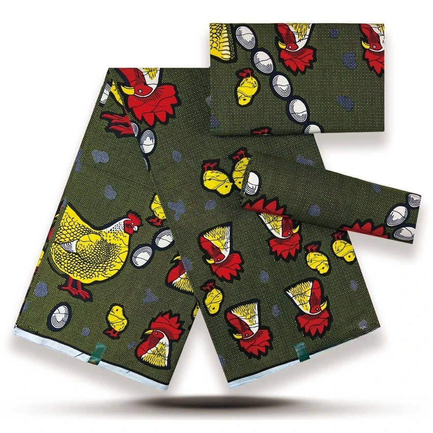 100% Cotton Soft Nigeria Factory Price Ankara Wax Veritable African Real Wax Block Prints Fabric Tissu Pagne 1