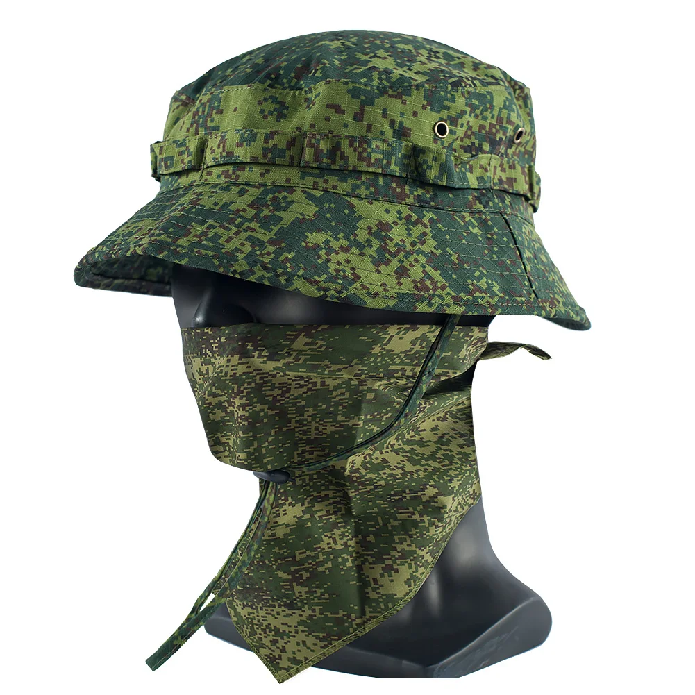 MEGE Russian Tactical Camouflage Balaclava Military Boonie Hat Baseball Beanies Army Fishing Hat Bucket Hat Ghillie Hunter Cap 3