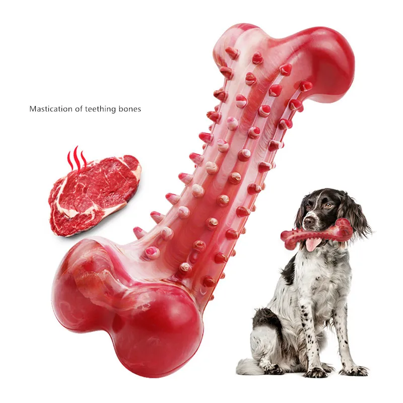 

Dog Rubber Bone Toy For Aggressive Chewers Indestructible Dog Chew Toy Dog Chews for Puppies Strong Dog for Aggressive Chewers
