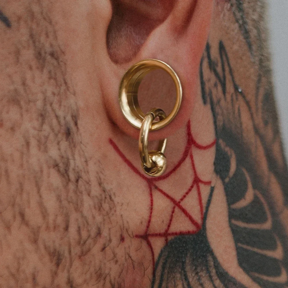 Body Jewelry 2PC/Set Stainless Steel Round Ear Gauges Plugs