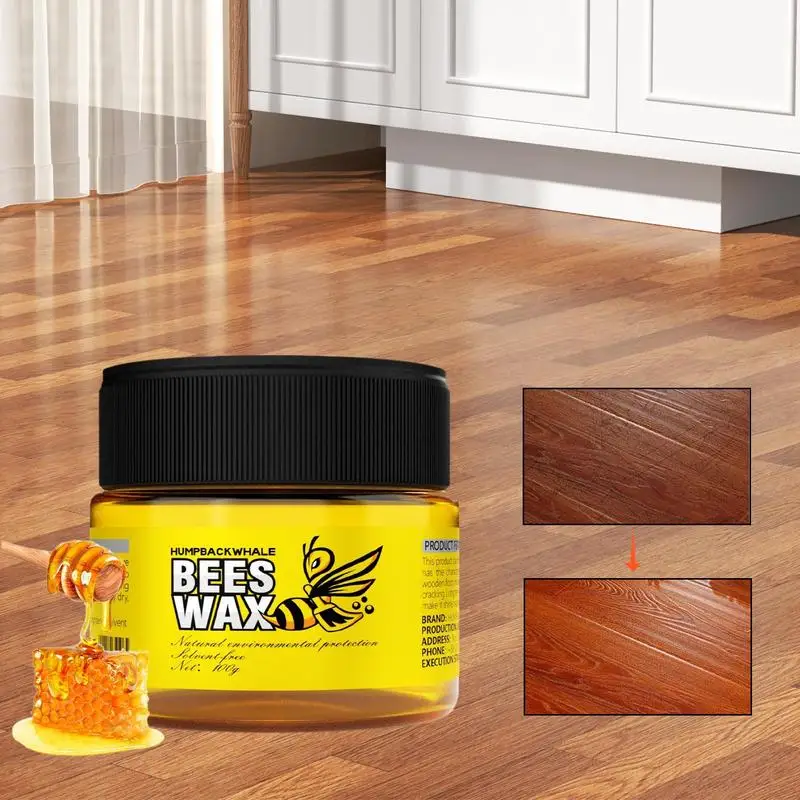 Beeswax Wood Polish Wood Furniture Polishing Beeswax Polisher Floor Polish Care Wear-Resistance Brighten Refill Wax For Home