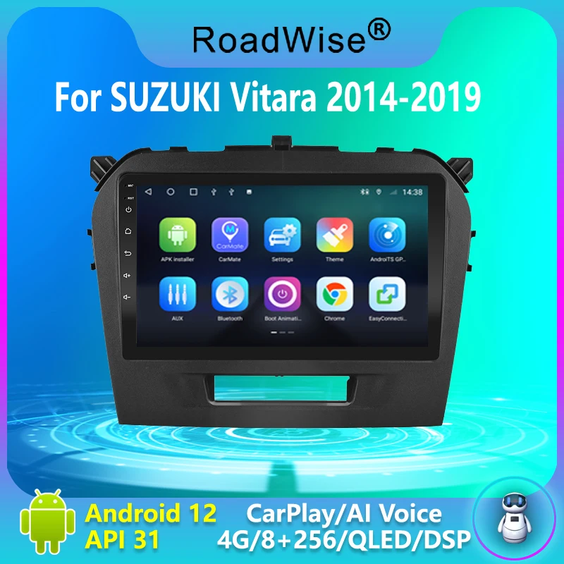 

Roadwise 8+256 Android 12 Car Radio For Suzuki Vitara 4 2014 - 2019 Multimedia Carplay 4G Wifi GPS 2DIN DVD DSP Autoradio Stereo