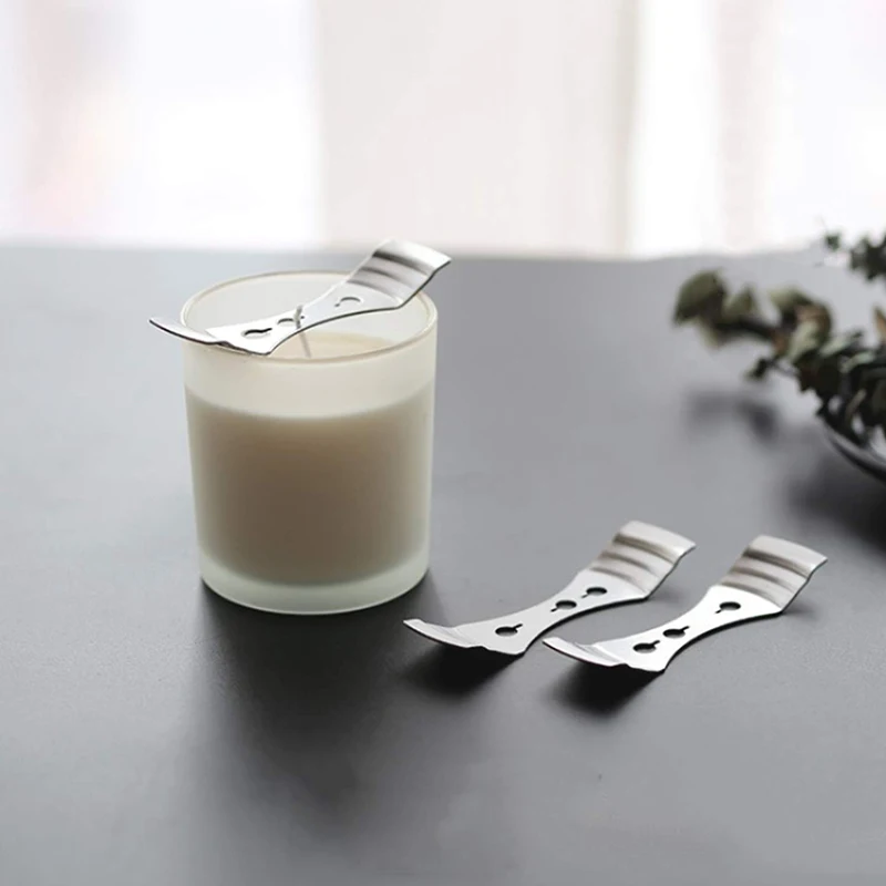 Candle Wick Holders Candle Making Supplies 5Pcs Metal Candle Wick Centering Devices Silver Stainless Steel Candle Wick Holder For Making