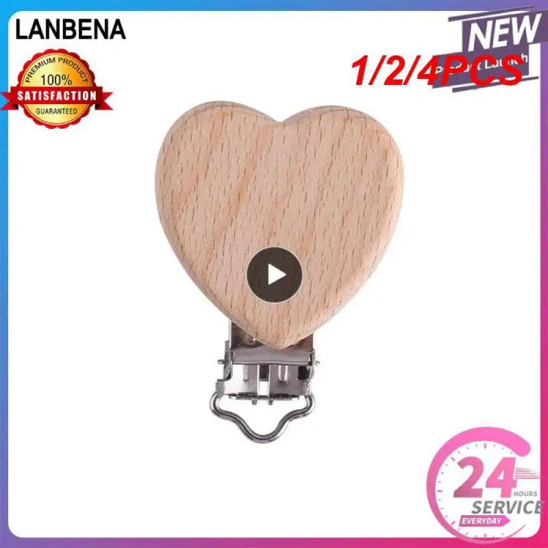 1/2/4 Pz Speenkoord Clip Dentizione Ciuccio Clip Cartone Animato Legno Di Faggio Clip Fittizia Sicurezza Porta Ciuccio Accessori Attache Tetine