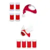 Horse Christmas Hat 4Pcs Horse Leg Wraps Thick Headwear Velvet Fly Leg Boots Wrap Leg Guard for Party Favors Parade Supplies 3