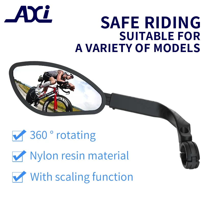 

Bicycle Rear View Mirror Bike Cycling Clear Wide Range Back Sight Rearview Reflector Adjustable length adjustable mirror