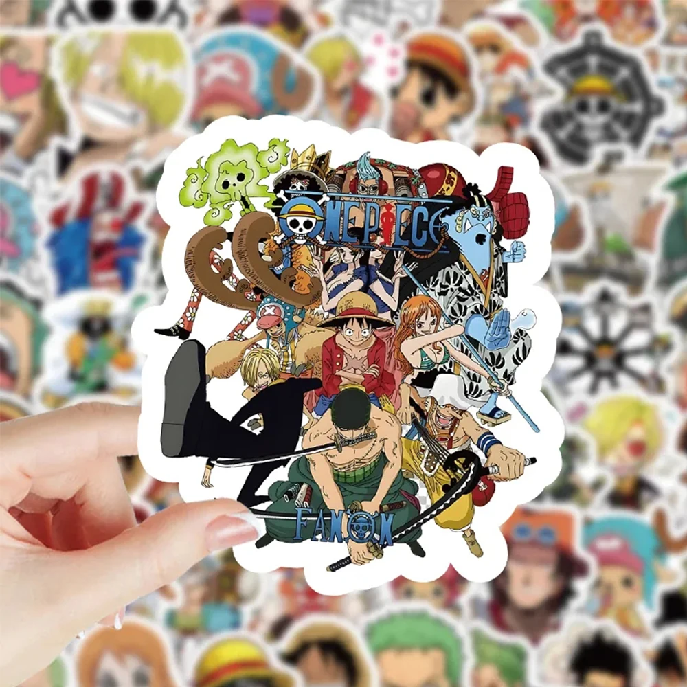 

10/30/50/100pcs Cute Anime One Piece Stickers Decals DIY Phone Laptop Wall Waterproof Graffiti Cool Cartoon Sticker Kids Toys