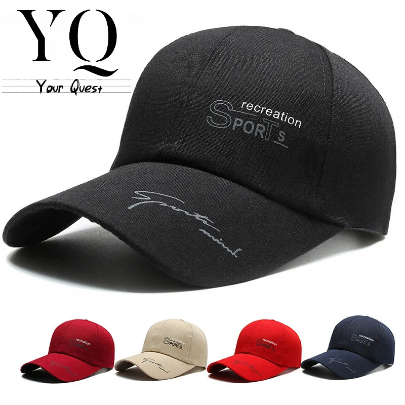

YQ 2023 Spring and Summer Canvas Extended Brim Baseball Cap for Men and Women Casual Sunscreen Hat Outdoor Climbing Fishing Hat