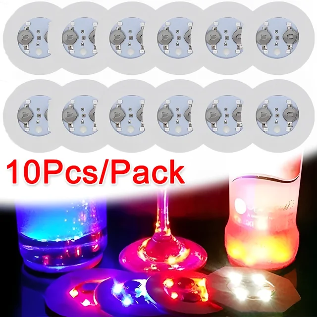 Illuminate Your Drinks with Mini LED Coasters!
