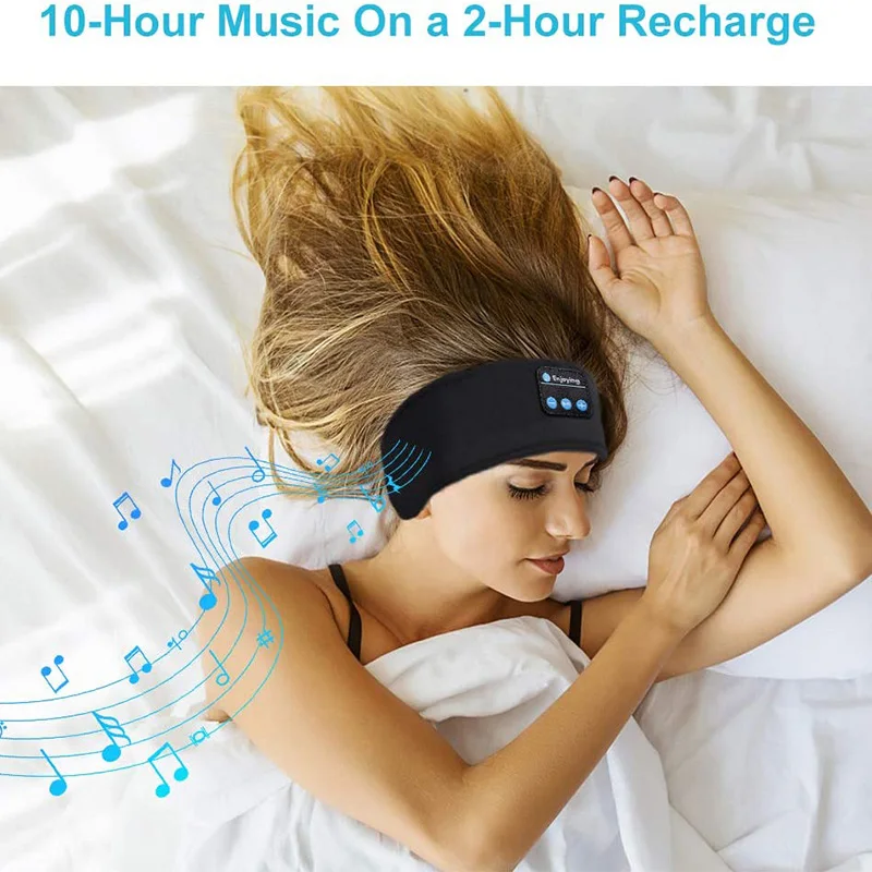 Bluetooth Earphones Sports Sleeping Headband Comfortable and Sweat-wicking Versatile HD Stereo Speakers Eye Mask Music 3