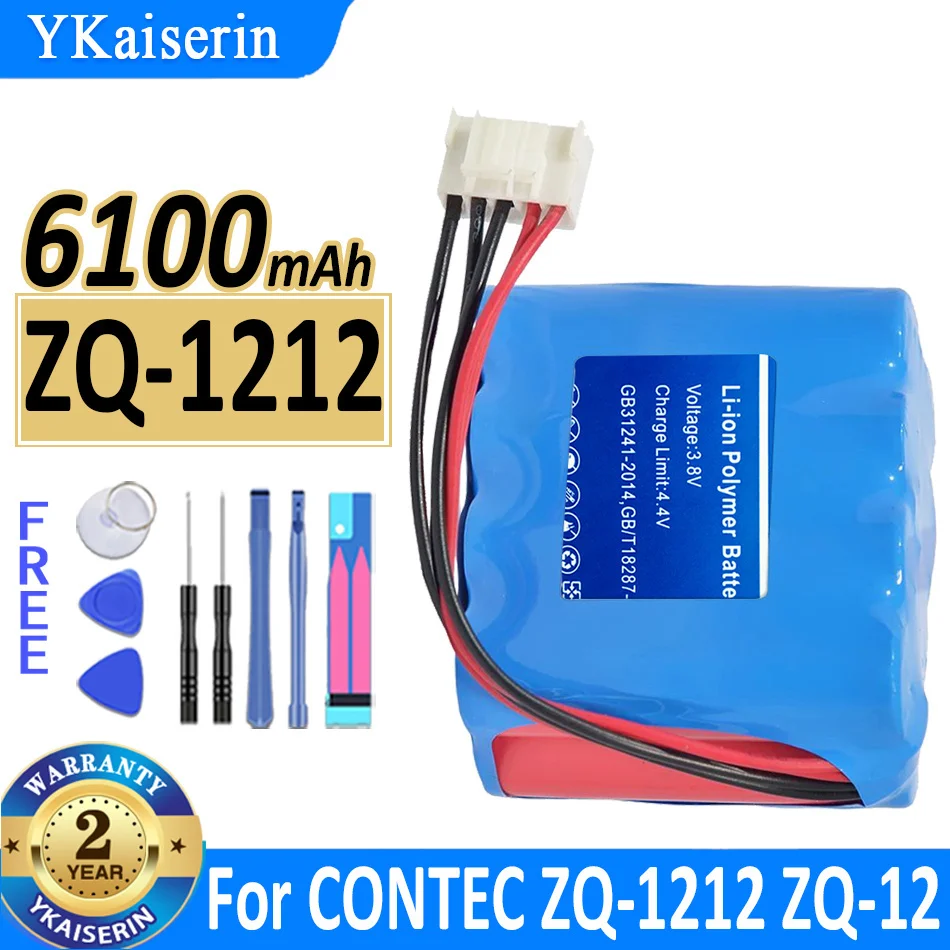 

Аккумулятор ykaisсеребрин 6100 мАч для CONTEC ZQ-1212 ZQ-12 Bateria