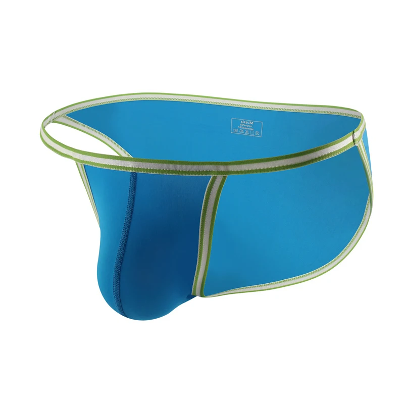 6PCS Men Underwear High Elasti Low Waist High Fork Briefs Solid Color Youth Thin Breathable Ice Silky Sexy Briefs Underpants