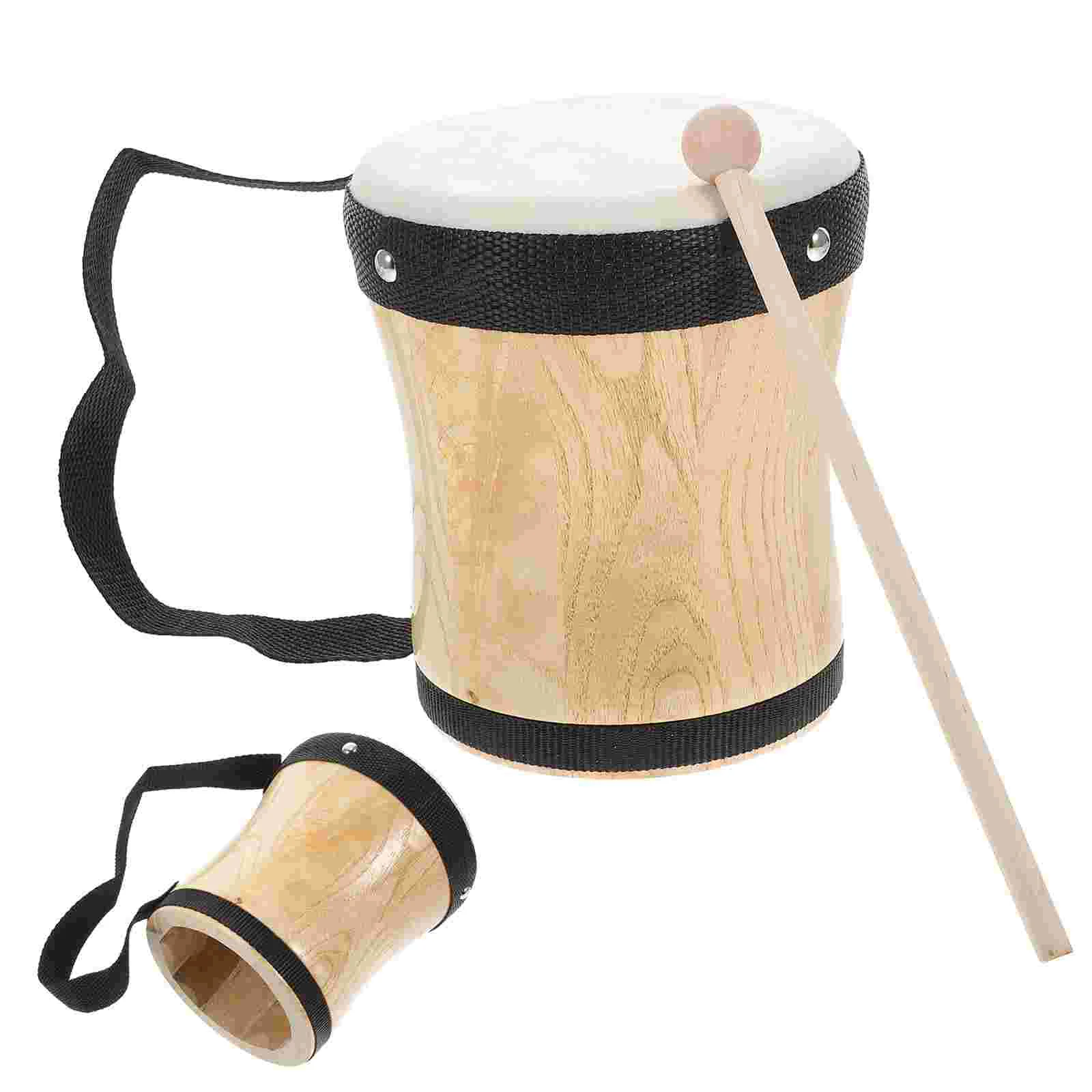 

Wooden Baby Toy Bongo Drummer Clapping Drums Musical Educational Set Instrument Percussion Children