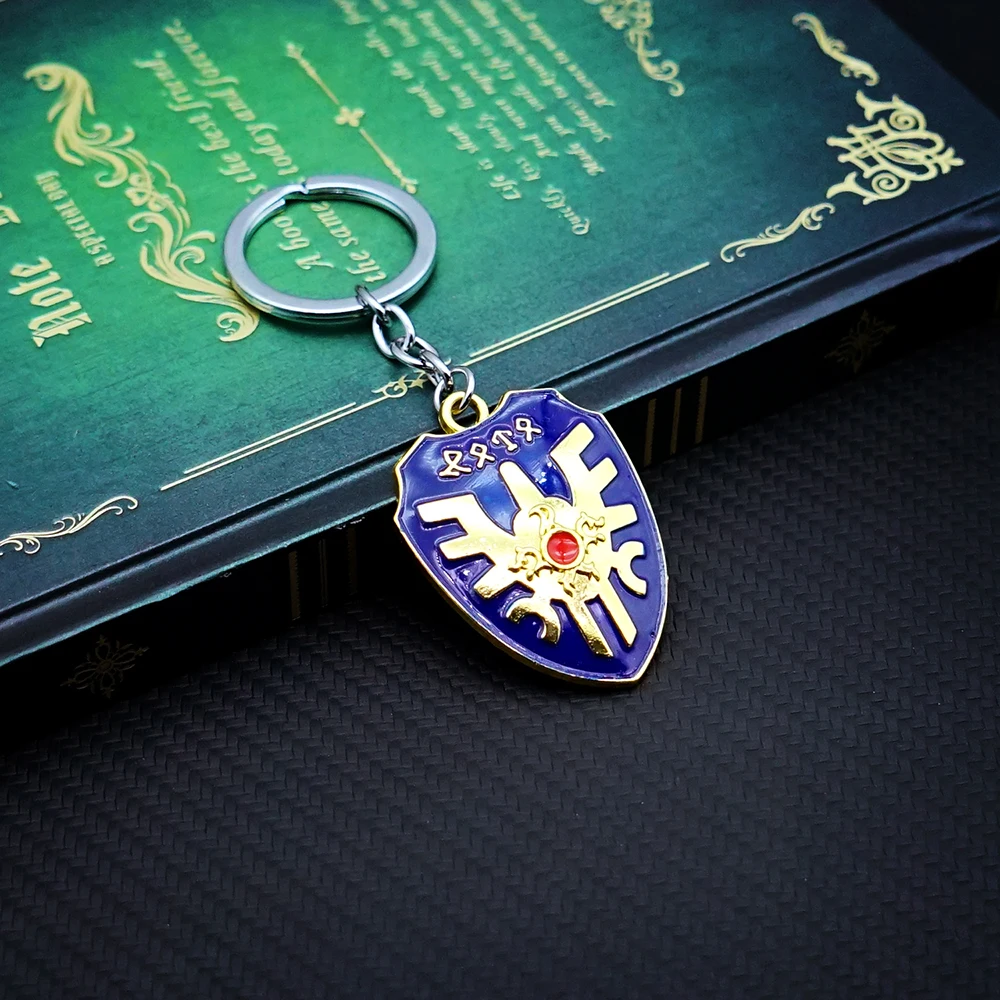 12cm Dragon Quest Sword & Shield Keychain - Game-Inspired Accessory