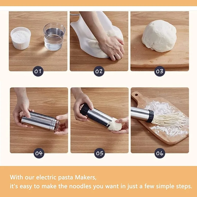 Electric Pasta Makers, Portable Handheld Automatic Mixers Kitchen Aid  Attachments Pasta Noodle Ramen Maker Machine