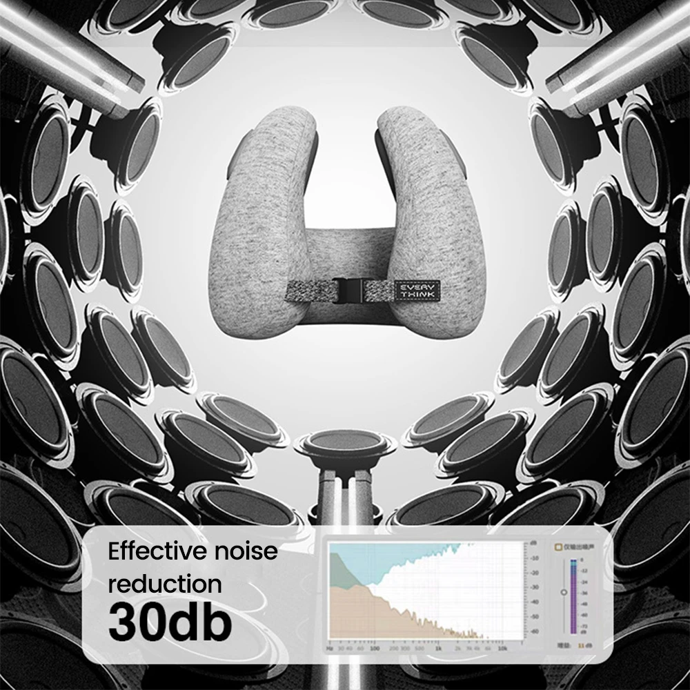 U Shaped Noise Reduction 30db Neck Pillows Noise Cancelling Pillow
