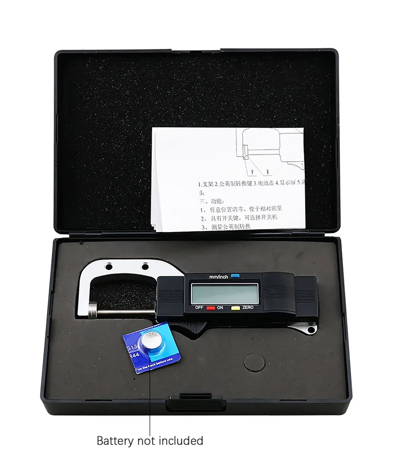 Digital Thickness Gauges Mini Portable Horizontal Electronic Thickness Meter 0-25.4mm Caliper 0.01mm Resolution digital caliper,thickness gauge