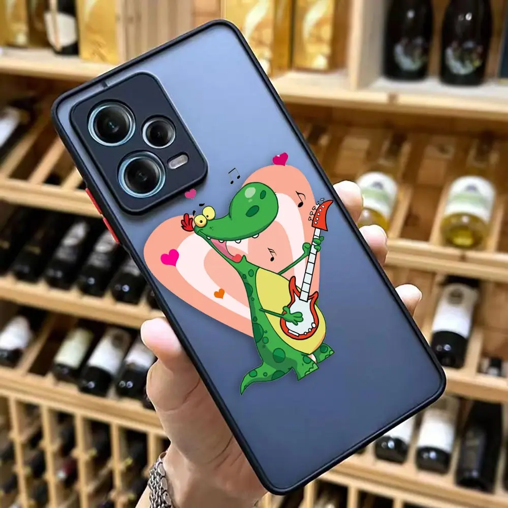 thumbnail image 1 of Funda mate para Redmi NOTE 12 11 10 11S 10S 9 9S 9T 8 7 6 5 4 3PRO PLUS 4G 5G Funda Coque Capa Shell lindo cocodrilo de dibujos animados, 1 of 5