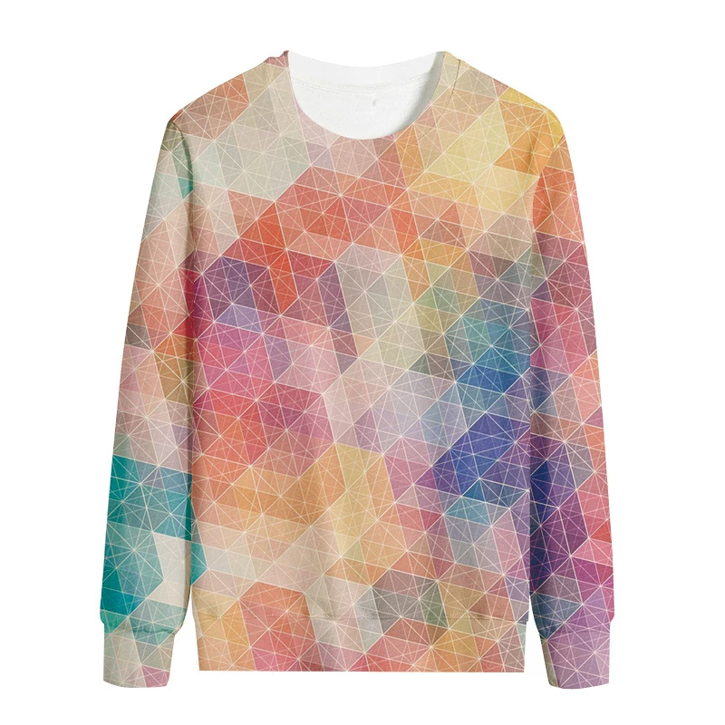 Rainbow Pattern 3d Printed Sweatshirts for Men and Women Pullovers Harajuku Unisex Tops