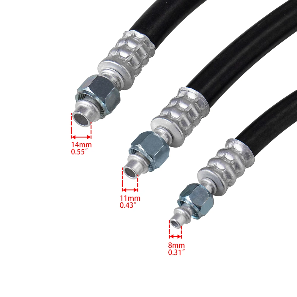 #6 #8 #10 R12 R134a Thick-wall A/C Gas Hose Assembly Straight/90 Degree Beadlock Fitting Female Nut O-ring AC Pipe(Sold by feet) hose connectors