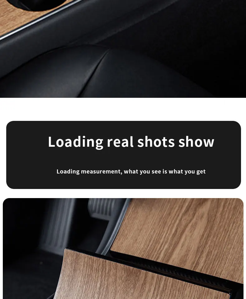 Für Tesla Center Sticker 2017-2020 Model 3 Holz-Mittelkonsolen-Panel Holzmaserungsfilm Zentralsteuerung Armaturenbrett-Abdeckung Aufkleber – Detail 6