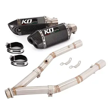 Motorcycle Exhaust Pipe Escape Muffler Front Link Pipe Steel Header High Double Row Connect Tube For BMW G310R G310GS 2017-2022