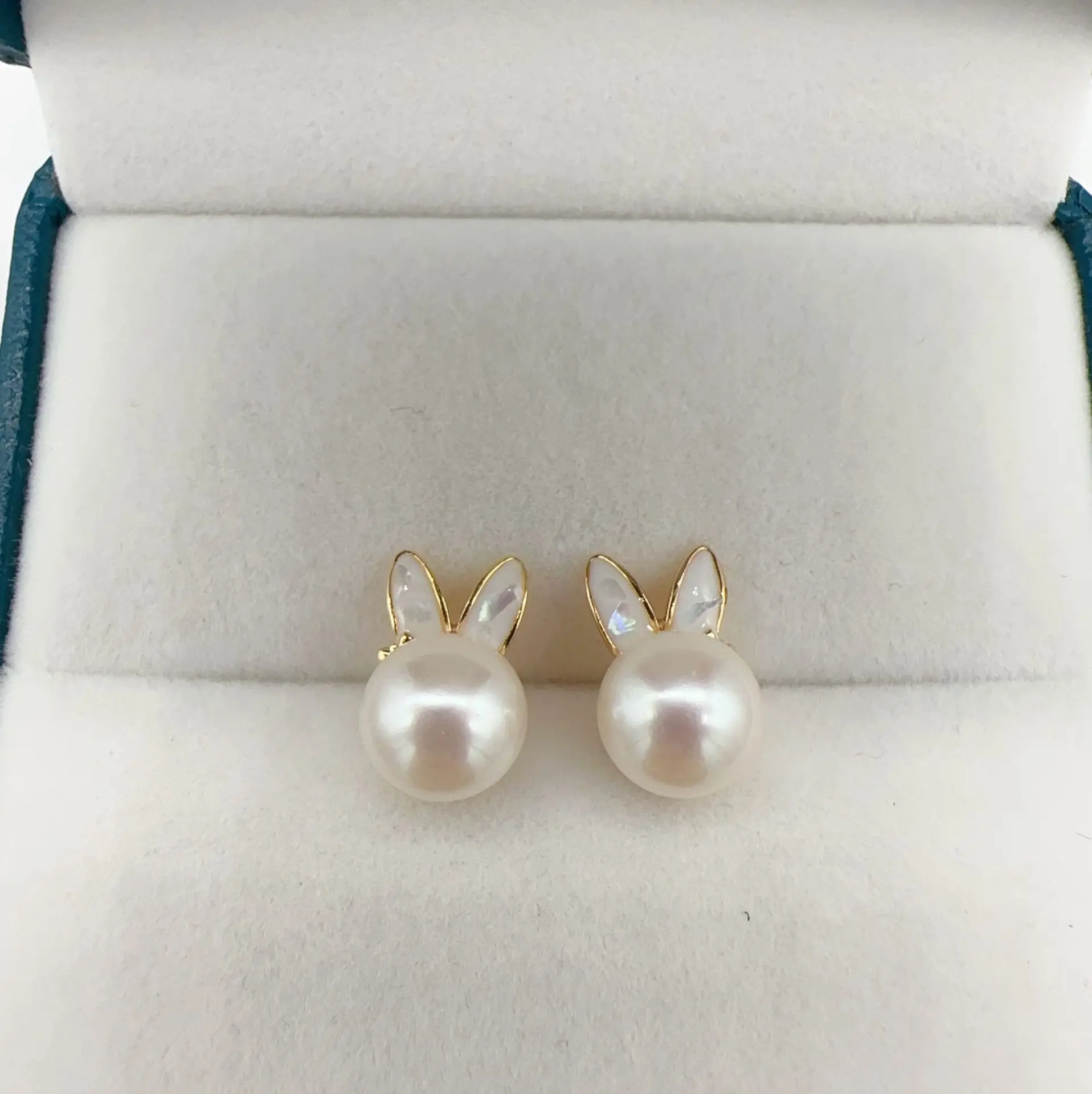 

2023 New Cute Rabbit Design Natural Freshwater Pearl 14K Gold Filled Female Stud Earrings Jewelry For Women Gift Dropshipping