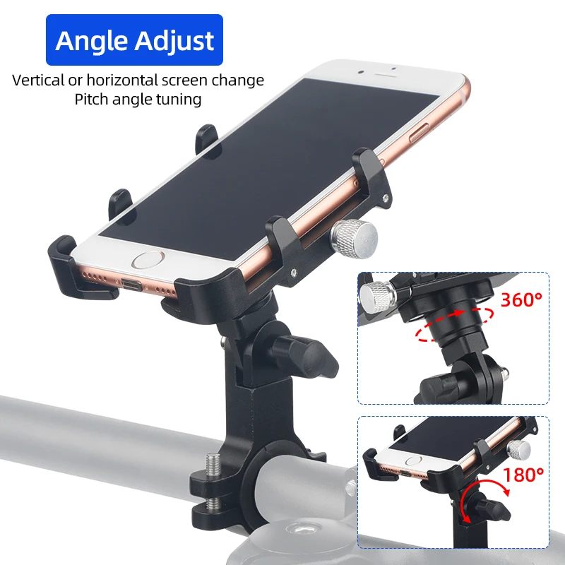 Deemount Bicycle Mobile Phone Support 360 Rotated Cellphone Stand Bracket Handlebar Stem Mount Motorcycle Bike Smartphone Holder