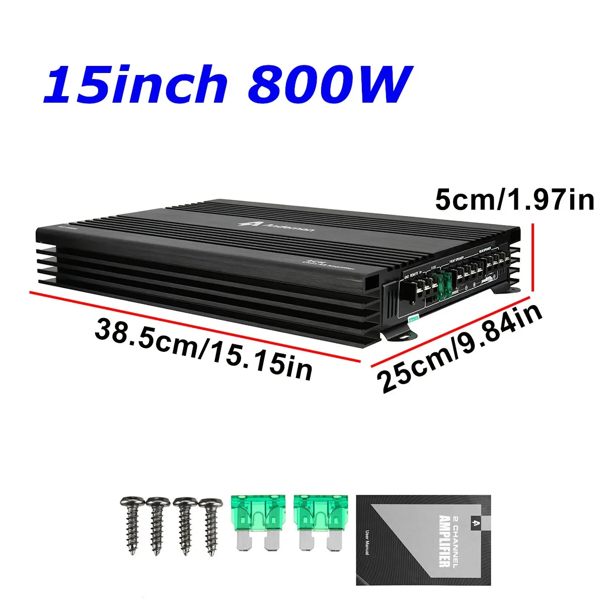 400W/800W 8/10/15 Inch Ultra thin Subwoofer Car Active Subwoofer Audio Speaker Bass Amplifier Auto Surround Sound Audio