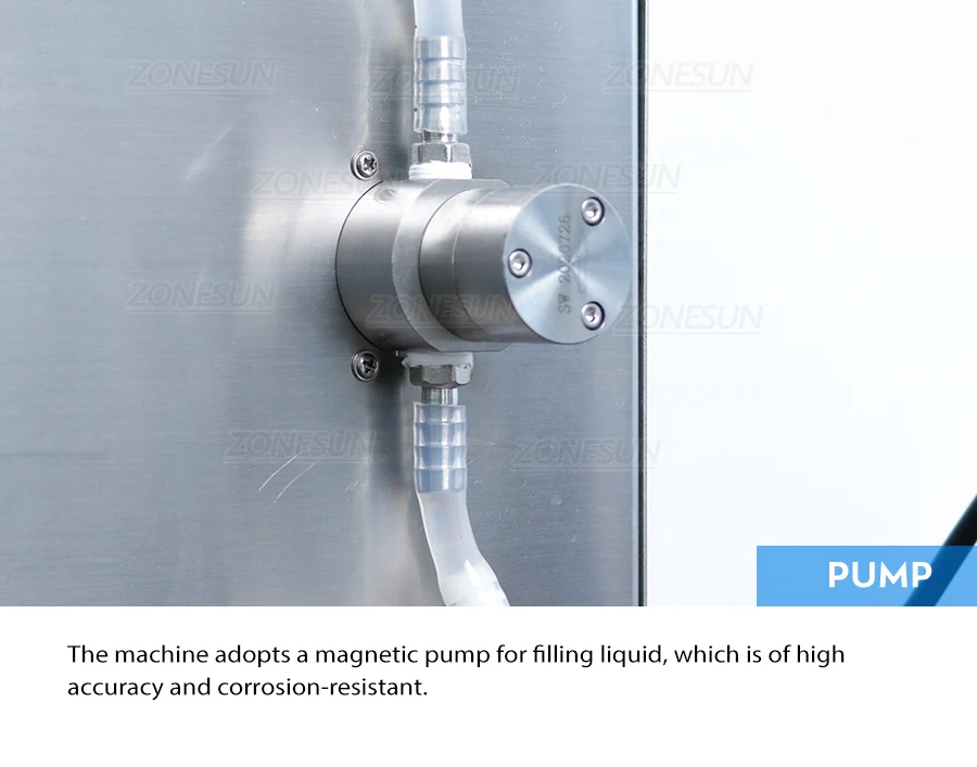 ZONESUN ZS-MPXG1 Máquina de llenado y tapado de líquidos con bomba magnética automática pequeña