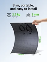 Panneau solaire flexible 480W, charge de batterie 24V, cellule solaire mono, étanche IP67, pour balcons, camping-cars, sacs à dos, tentes 7