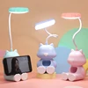 Creative Cute Cat Flexible Led Study Desk Lamp with Phone Holder Bedside Color Adjust Table Lamp for Kids Student Room 1
