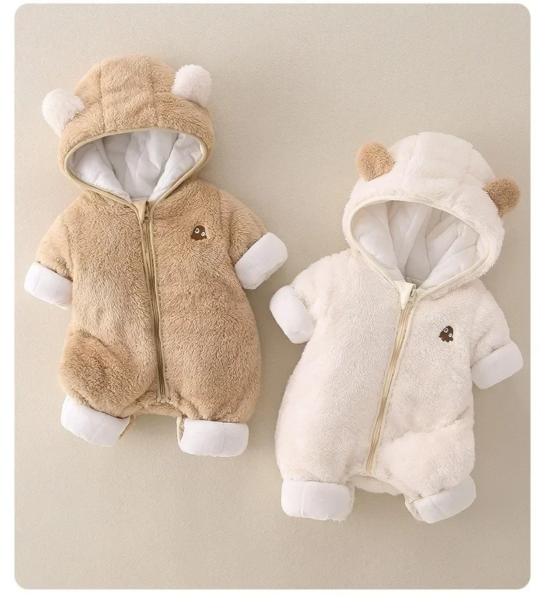 Combinaison nounours bébé beige doux