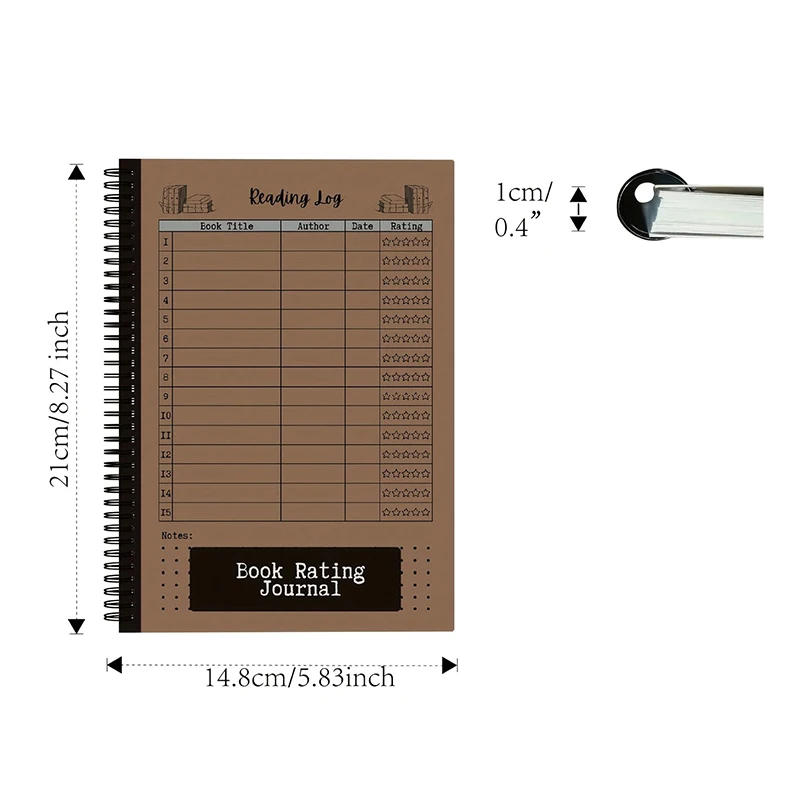 Kompakt Okuma Dergisi - Kitap Derecelendirmeler, Notlar ve Listelerle İlerlemeyi Takip Edin - Kitap Severler ve İddialı Okuyucular İçin İdeal Hediye