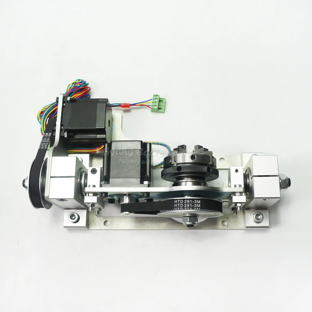 CNC Rotary Axis 5th Axis 3 Jaw 4 Jaw Chuck 60mm Rotation Axis with Table for CNC Router Engraving Machine