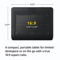 Xencelabs Wireless 8192 Levels Graphic Tablets Ultrathin Pen Tablet with 2 Battery-Free Stylus 16:9 Aspect Ratio Digital Art Pad 2