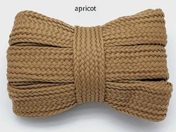Wide Flat Casual Sneaker Shoelaces - Fashion Rope Design, Multiple Lengths Available (1 Pair) - 100cm (Apricot)