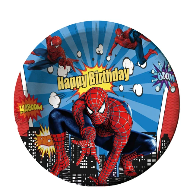 Spiderman tema festa di compleanno bicchieri di carta usa e getta piatti  Nakpins tovaglia di paglia palloncini per bambini ragazzi decorazioni per