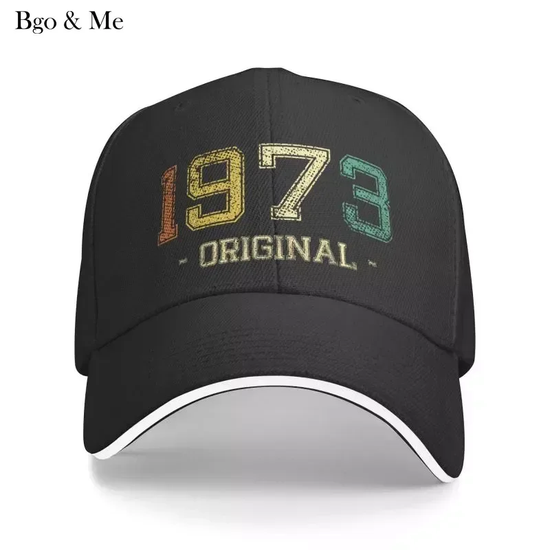 

2024 New Punk Unisex Vintage Born In 1973 Baseball Cap Adult 49 Years Old 49th Birthday Adjustable Dad Hat Women Men Hip Hop