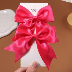 Charming Ribbon Bow Hair Clips for Children - Handmade Accessories for Girls (2440 - 14x2)