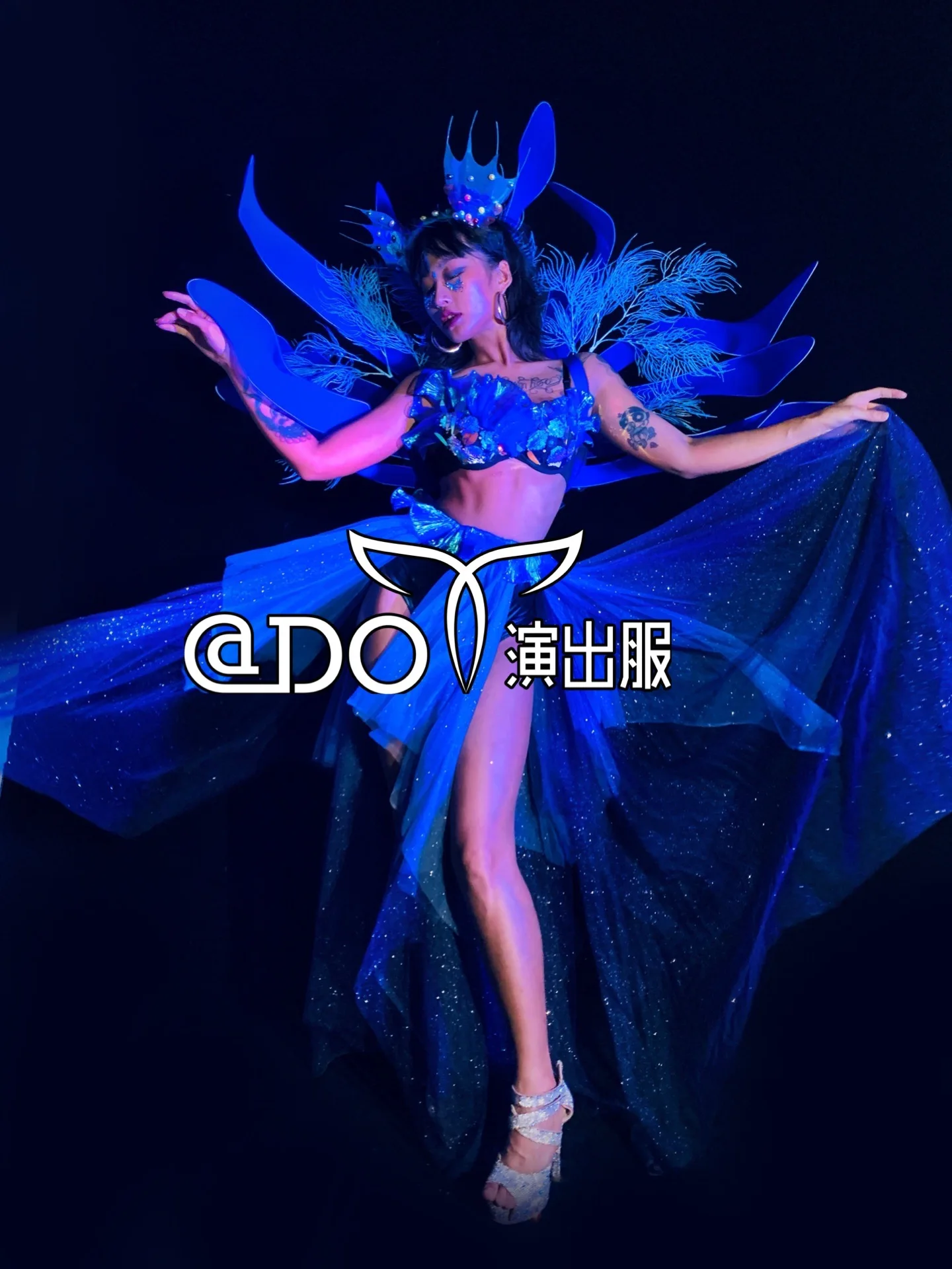 

New Sexy Women Bar Nightclub Ocean Series Theme Aesthetic Blue Gogo Show DS Costume