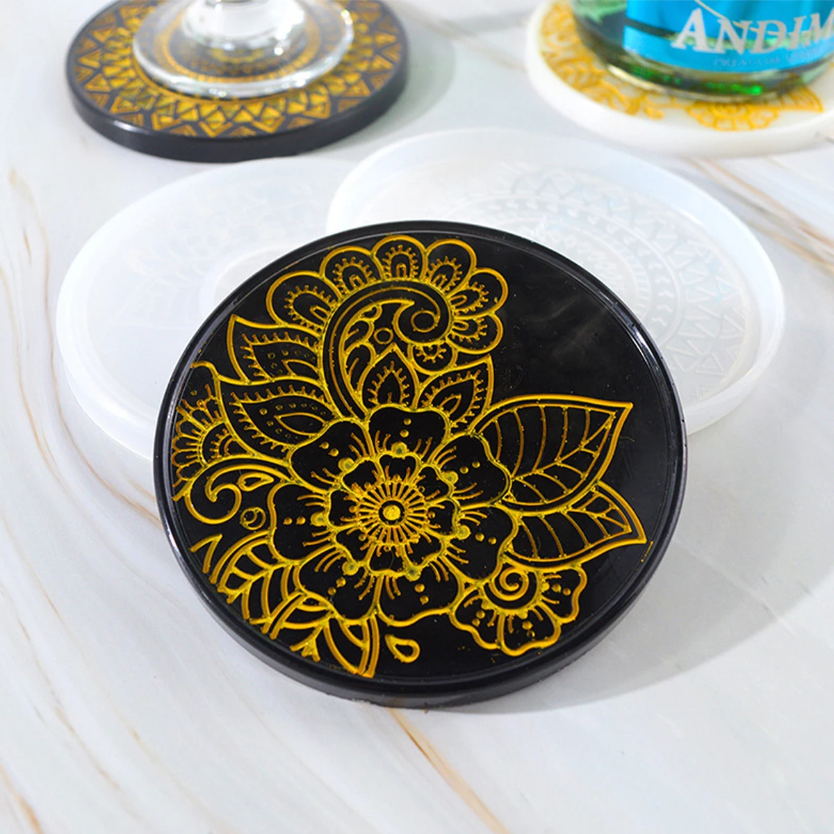 Silicone Mold for DIY Coaster Crafts – Epoxy Resin & Home Decor
