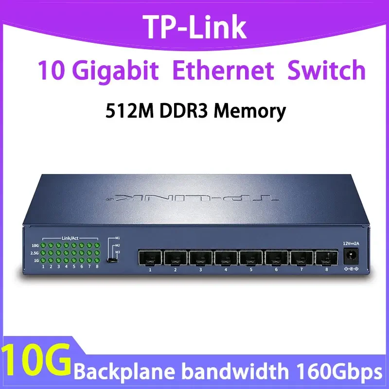 Tp-link Tl-st1008f 10gbe Switch 10gb Ethernet Switch 10gb 