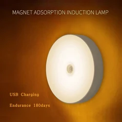 Veilleuse intelligente contrôlée par USB, corps humain, artefact de dortoir, Induction, charge sans fil, aimant d'adsorption 