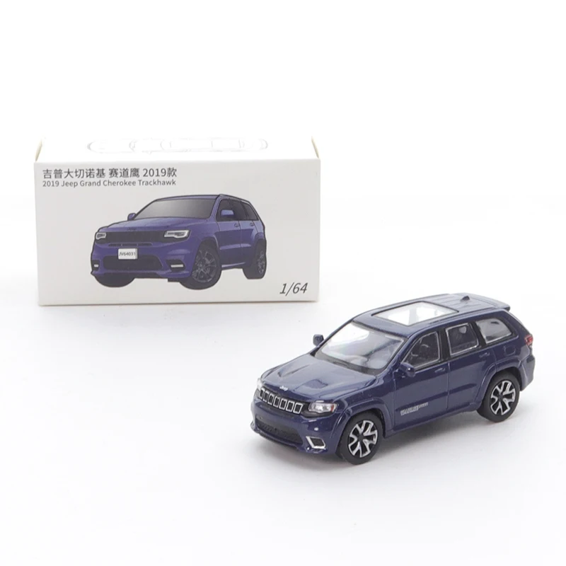 JKM 1/64 Jeep Grand Cherokee Trackhawk 2019 Alloy Car Diecast Model Shock Absorption Model Toy Car Collect Ornaments 2